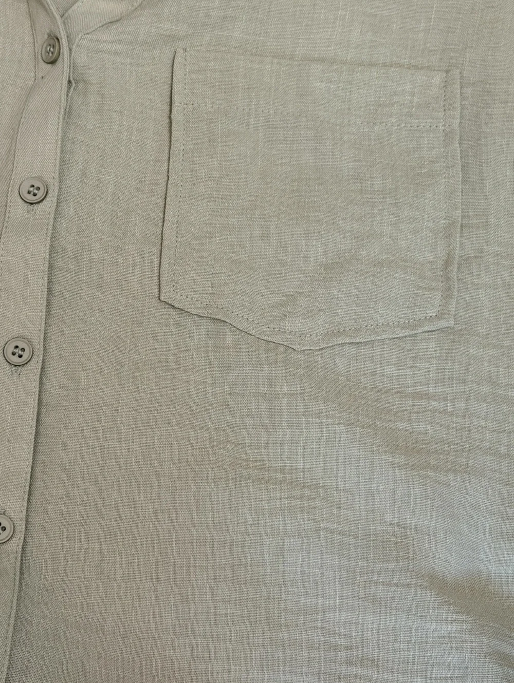 Active USA Two-Piece Button-Up Shirt and Elastic Waist Shorts Set in Sage Green,